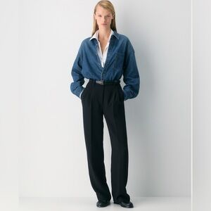 Aritizia Effortless Pants Black Size 6 High Waisted Wide Leg Like New Condition